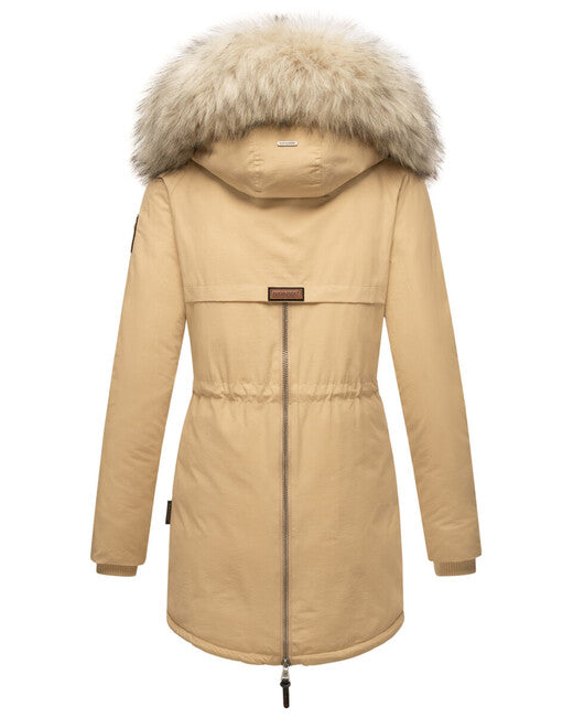Navahoo Sweety parka invernale da donna con cappuccio, beige