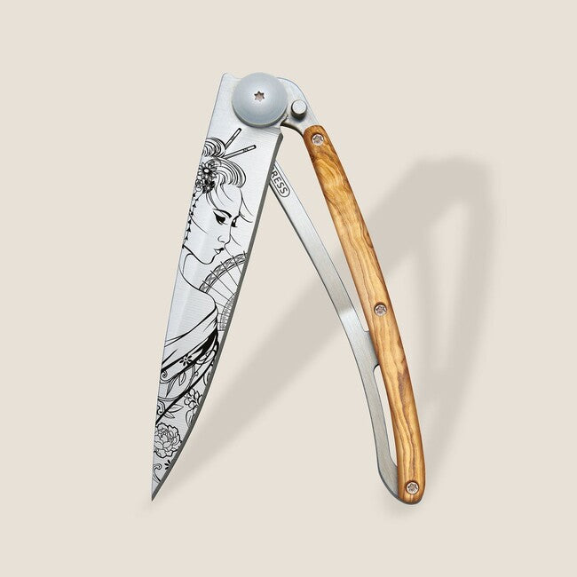Deejo Tattoo legno coltello di chiusura Geisha