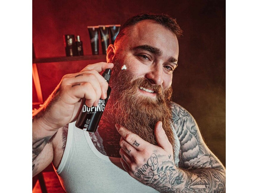Angry Beards Beard & Mustache Growth Roller & Doping Set
