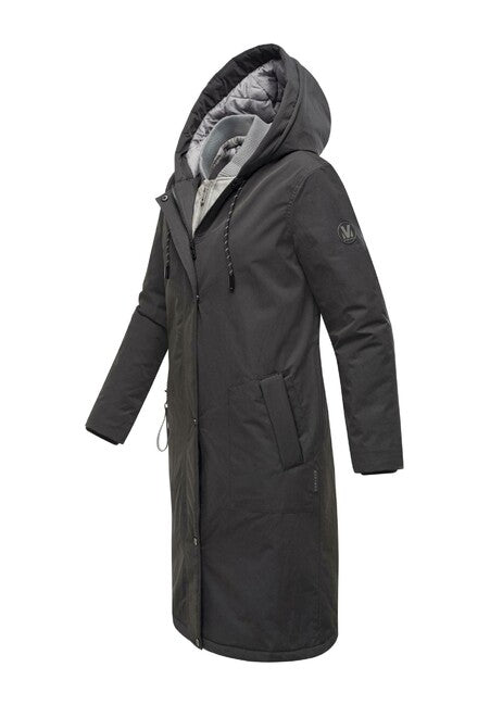 Marikoo Ledalaa parka invernale da donna con cappuccio, nero