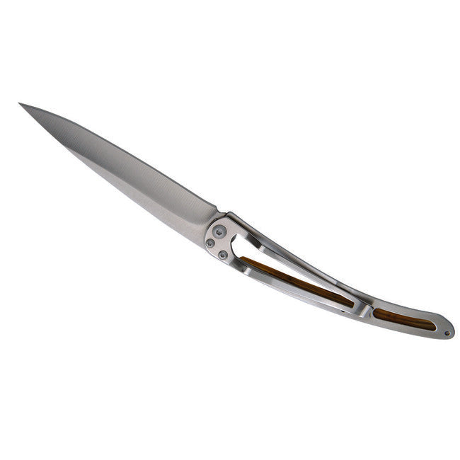 Deejo Natura in legno di ginepro Coltello di chiusura Fagiano