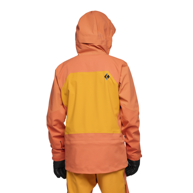 Black Diamond Recon Stretch Pro Shell giacca da sci da uomo, bd orange-flame orange