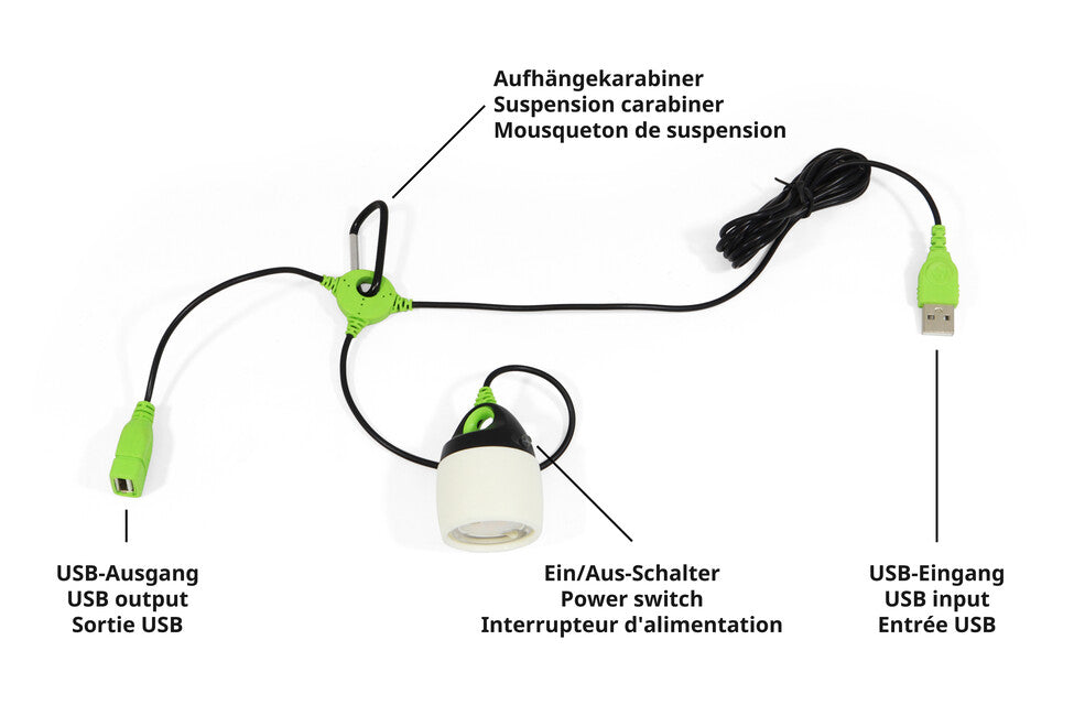 Origin Outdoors Lampada LED collegabile 200 lumen, bianco caldo