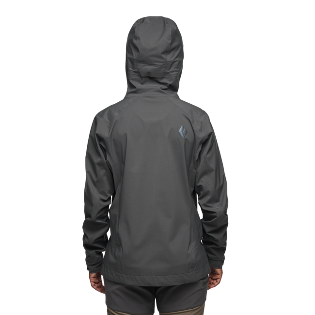 Black Diamond Highline Stretch Shell giacca impermeabile da donna, antracite