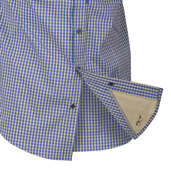 Helikon-Tex Covert Concealed Carry Tactical Shirt Short Sleeve, Navy Blue Plaid