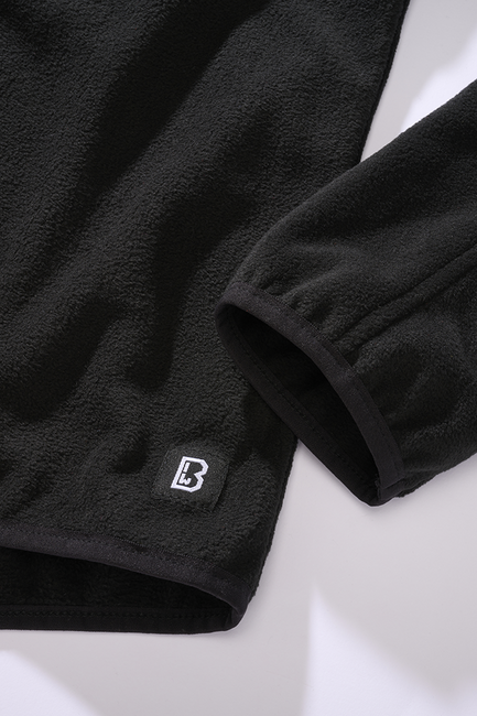 Brandit Ripstop felpa con zip in pile, nera