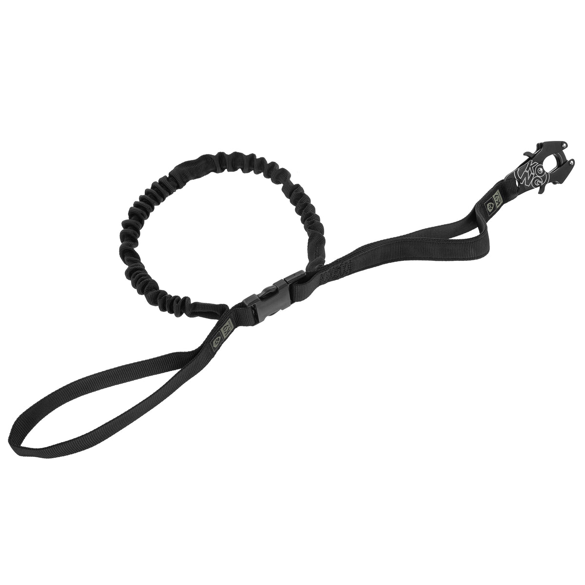 K9 Thorn Kong Frog vodítko s tlmičom, čierne, 150 cm