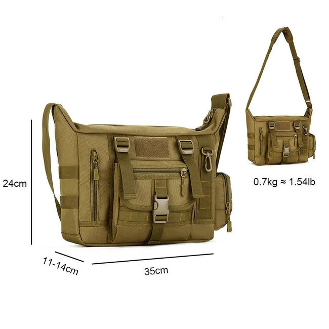 DRAGOWA Tactical Shrapnel borsa tattica a tracolla, nera