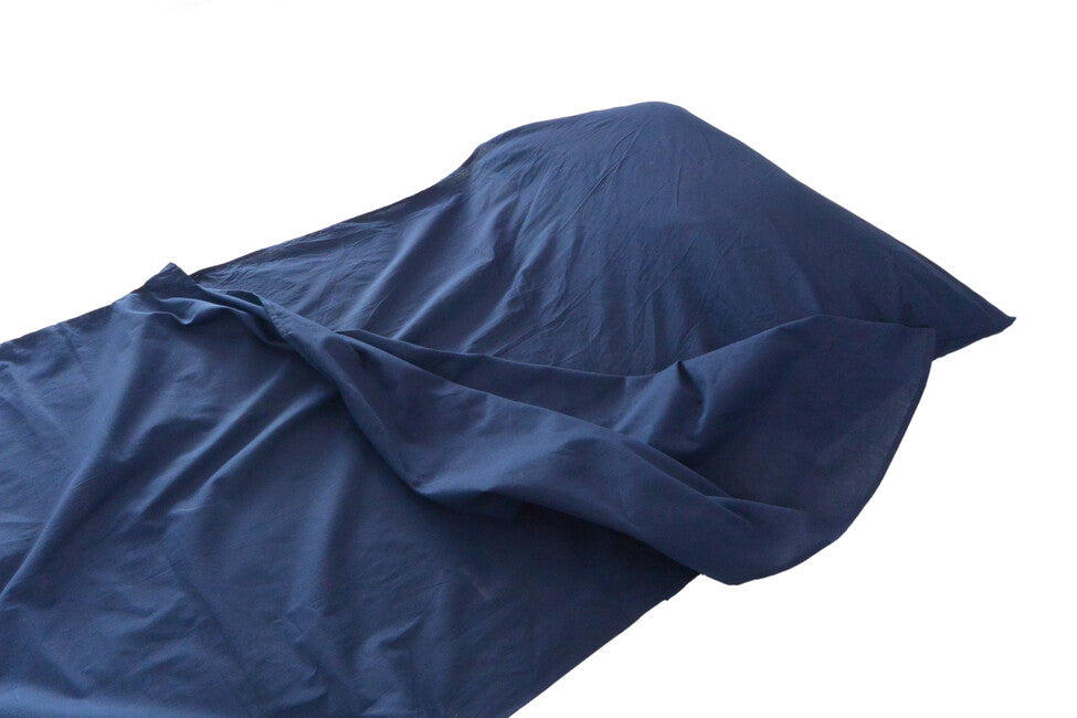 Origin Outdoors fodera per sacco a pelo rettangolare in cotone, blu royal