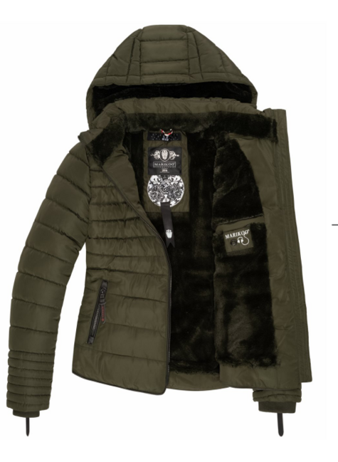 Marikoo Amber giacca invernale con cappuccio da donna, oliva