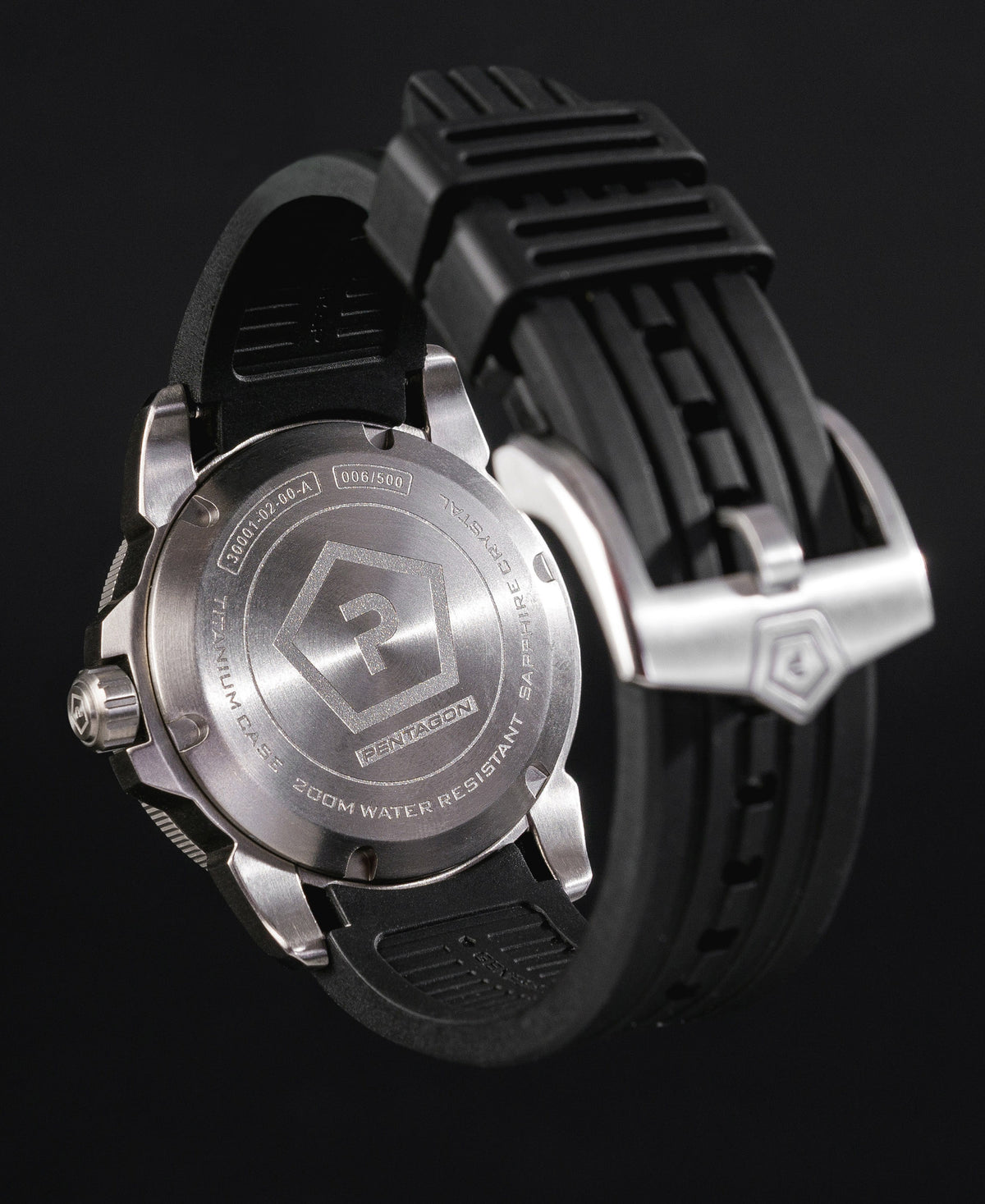 Pentagon Genesis orologio, argento