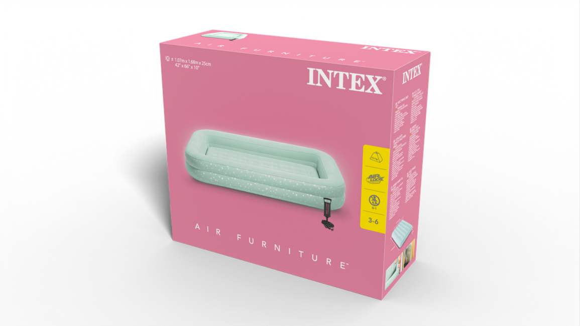 Intex Kidz Travel Bed Set Inflatable Air Mattress with Pump