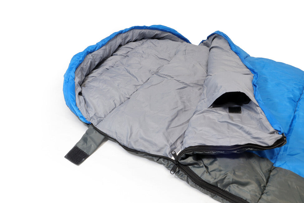 Origin Outdoors Sacco a pelo rettangolare, blu-grigio