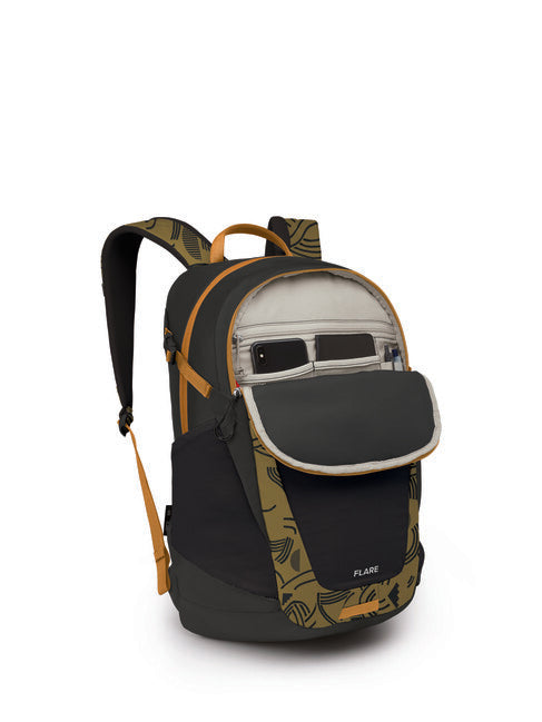 Osprey Flare zaino da città, find the way print/black