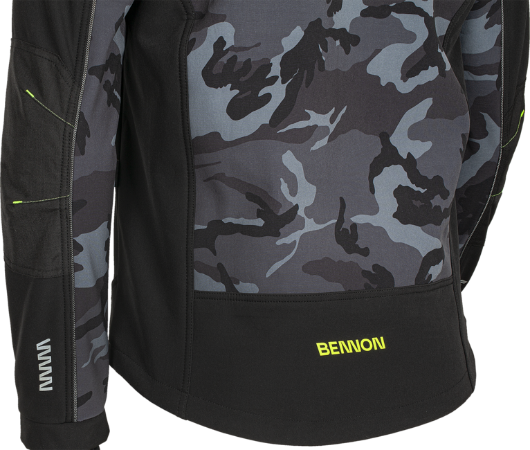 BENNON Camos giacca softshell, nero/grigio