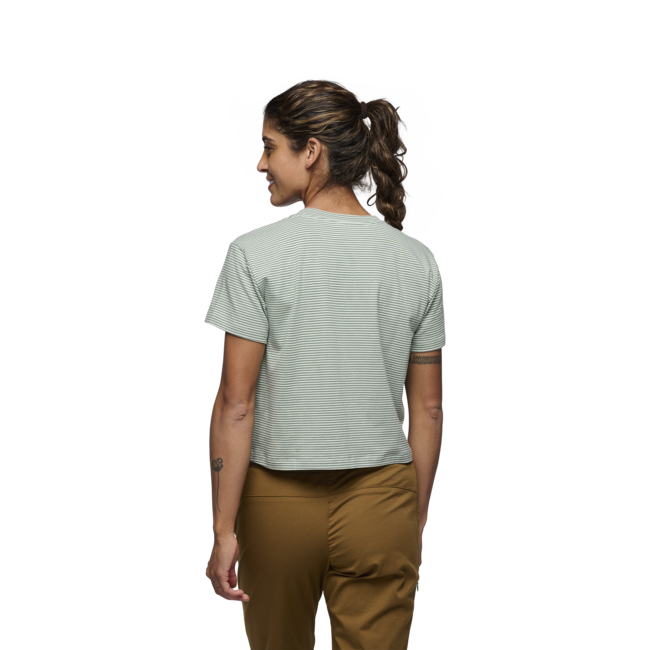 Black Diamond Bd Stripe maglietta a maniche corte da donna, verde schiuma-verde chiaro