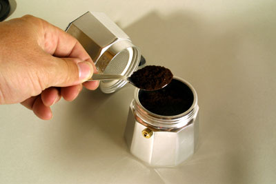Origin Outdoors Caffettiera espresso per 3 tazze, acciaio inox