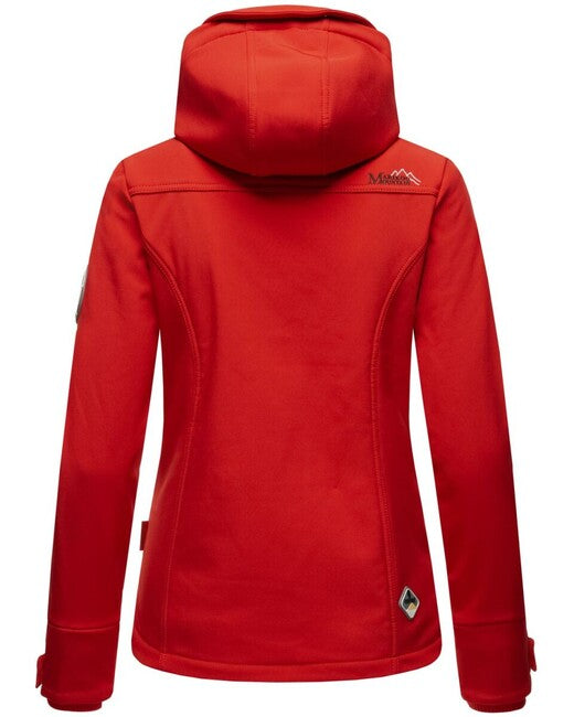 Marikoo Kleine Zicke giacca transitoria da donna con cappuccio, rossa
