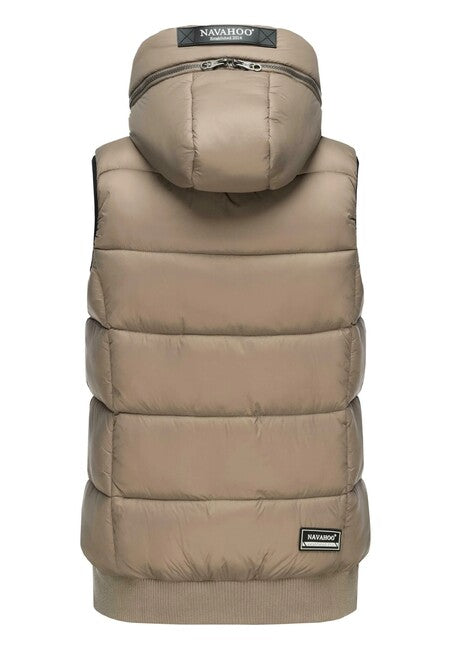 Navahoo Kassidy gilet con cappuccio da donna, tortora