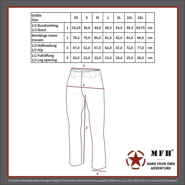 MFH US Combat BDU Tactical Pants, Navy Blue