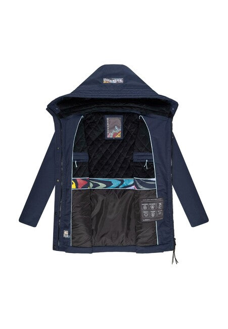 Navahoo Eishauch parka invernale da donna con cappuccio, blu navy