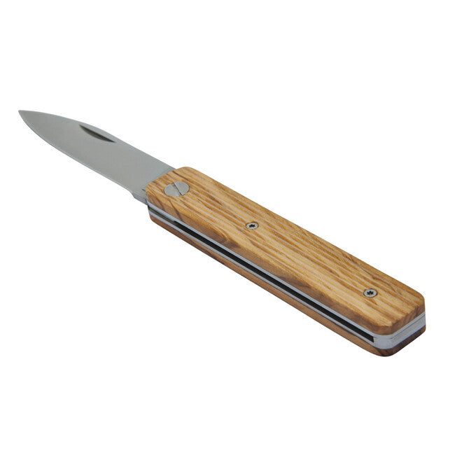 Baladeo ECO331 coltello papagayo lama 7,5 cm acciaio 420 manico in legno d'ulivo