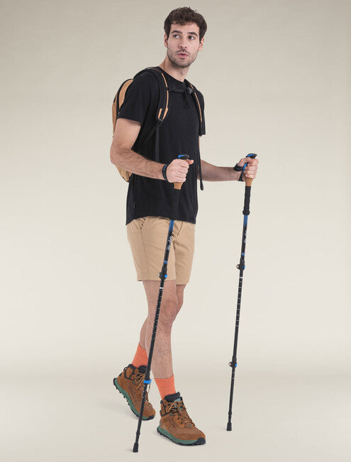 Icebreaker 150 Tech Lite III maglietta merino a maniche corte da uomo, nero