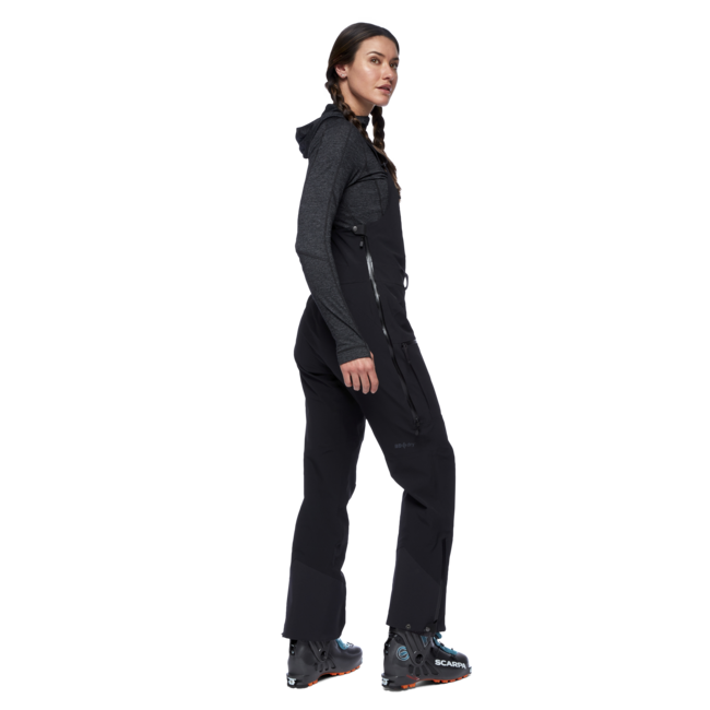 Black Diamond Recon Stretch salopette da donna, nero