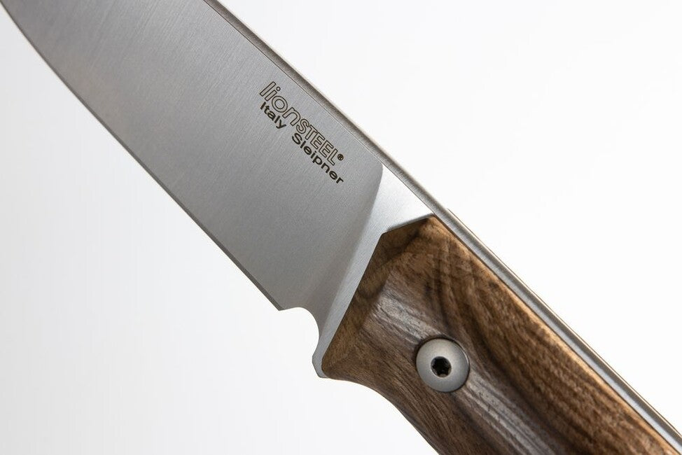 Lionsteel Coltello tipo bushcraft a lama fissa in acciaio Sleipner B35 WN