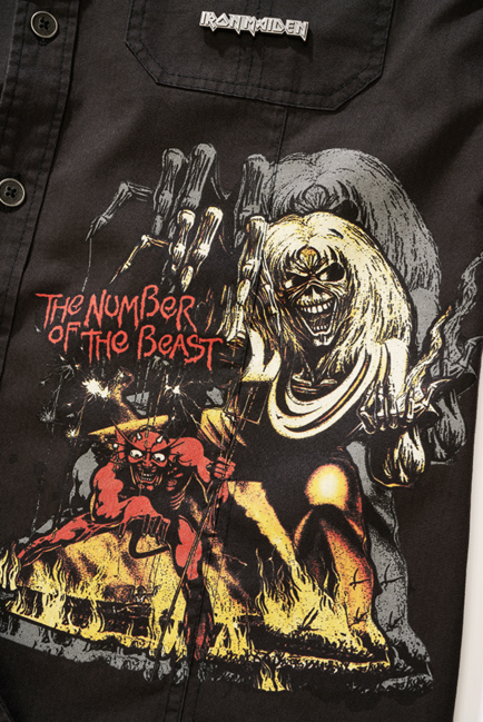 Brandit Iron Maiden Luis camicia, nera