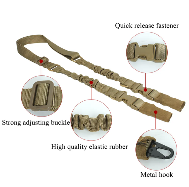 DRAGOWA Tactical Imbracatura multifunzionale a due punti, coyote
