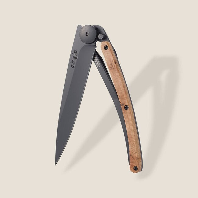 Deejo Coltello di chiusura in legno ginepro