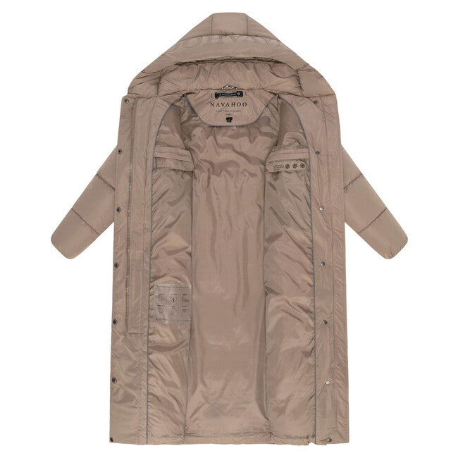 Navahoo Eisblick giacca invernale lunga da donna, taupe grey
