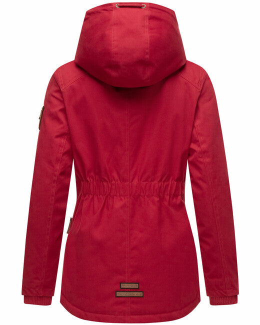 Marikoo Bikoo giacca invernale da donna con cappuccio, rosso scuro