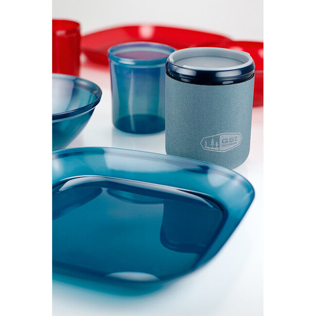 GSI Outdoors Infinity Set di stoviglie di lusso per 4 persone Deluxe Tableset, Multicolor