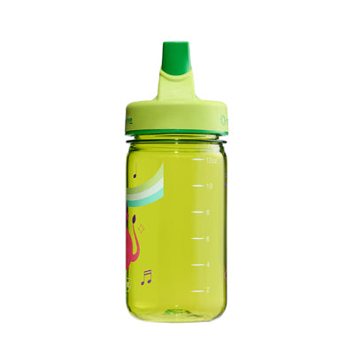 Nalgene Grip-n-Gulp Borraccia per bambini 0,35 l con coperchio verde, leone musicale