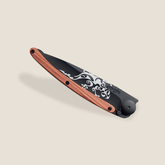 Deejo Tattoo Μαχαίρι Αναδιπλούμενο Black coralwood Gecko