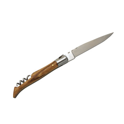 Baladeo Tradition coltello da tasca con cavatappi, manico in legno di frassino