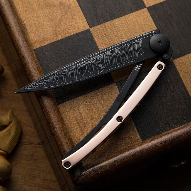 Deejo Coltello ORO Tattoo Oro rosa 18 carati Piuma
