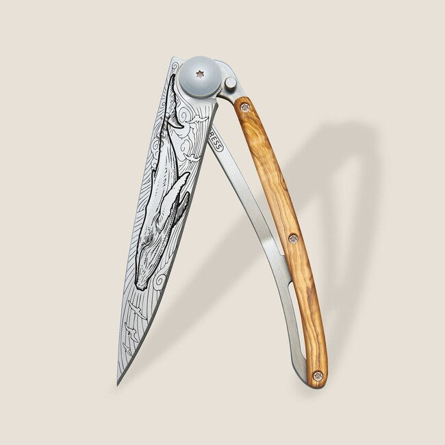 Deejo Tattoo legno Coltello di chiusura Balena