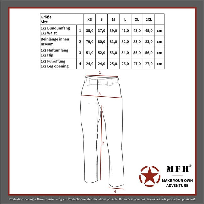MFH BDU pantaloni americani da donna, nero