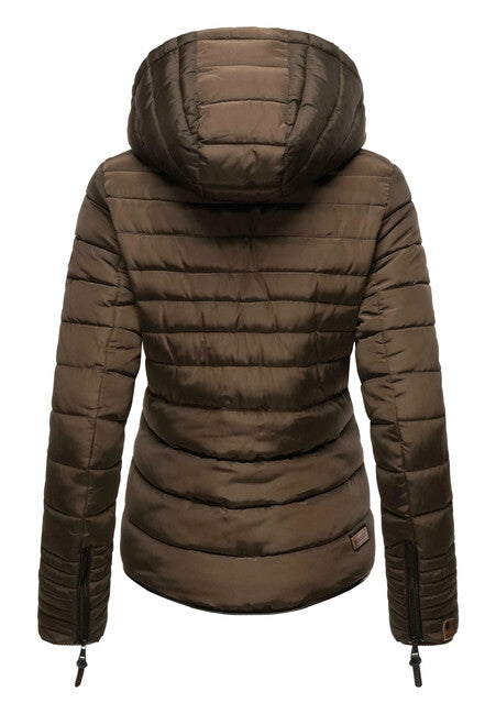 Marikoo Amber giacca invernale da donna con cappuccio, dark choco