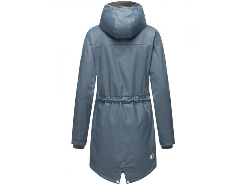 Navahoo Flower Of Ocean giacca impermeabile da donna, blu polvere