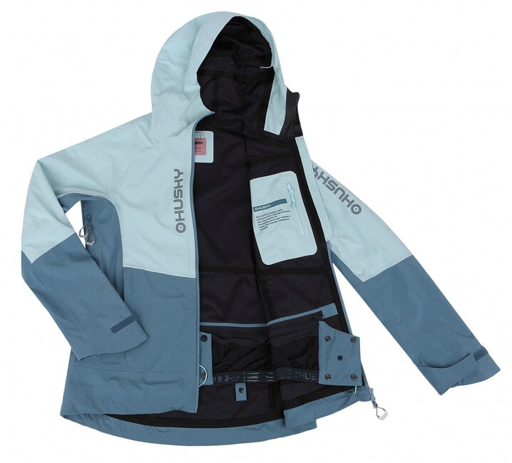 HUSKY Nicco Μπουφάν Hardshell Γυναικείο, Μέντα/Τυρκουάζ