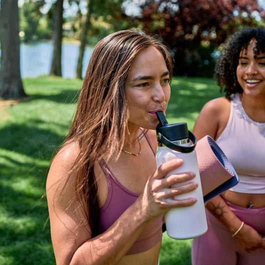 Hydro Flask Wide bottiglia termica con boccaglio 32 OZ Wide Flex Straw Cap 946 ml, bianco