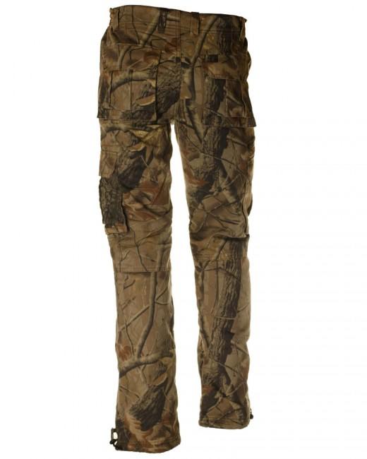 Loshan Kerry pantaloni imbottiti da uomo motivo Real tree, scuro