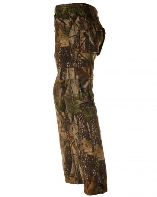 Loshan Sidney pantaloni da uomo motivo Real tree, marroni