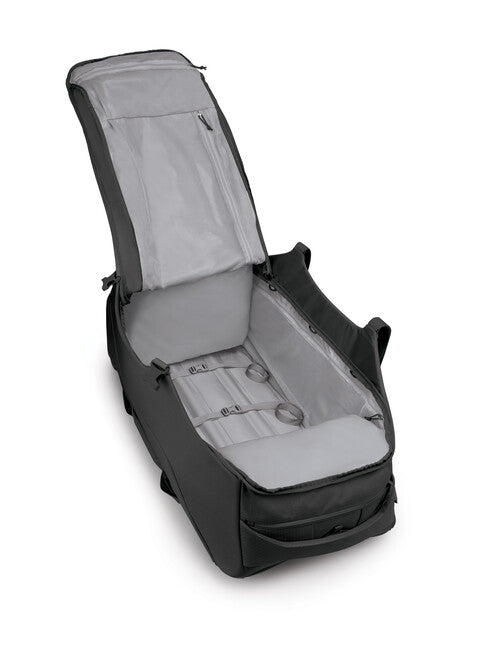 Osprey Shuttle 130 borsa da viaggio su ruote, nera