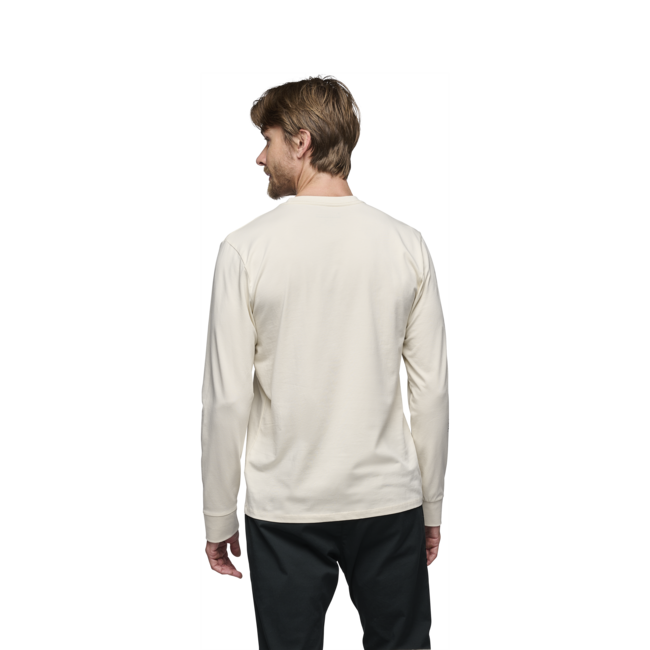 Black Diamond Men's Heritage Wordmark Long Sleeve T-Shirt, Off White