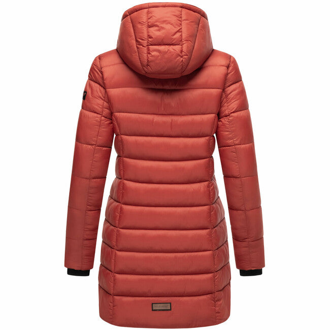 Marikoo Abendsternchen cappotto trapuntato da donna, terracotta